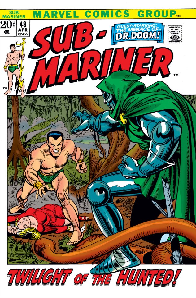 MarvelADay's tweet photo. Sub-Mariner #48, 1971. #MarvelADay #SM48
“Twilight of the Hunted!”
Writer: Gerry Conway
Pencils: Gene Colan
Inker: Mike Esposito
Cover: Gil Kane/Bill Everett https://t.co/G0tozLlTxR