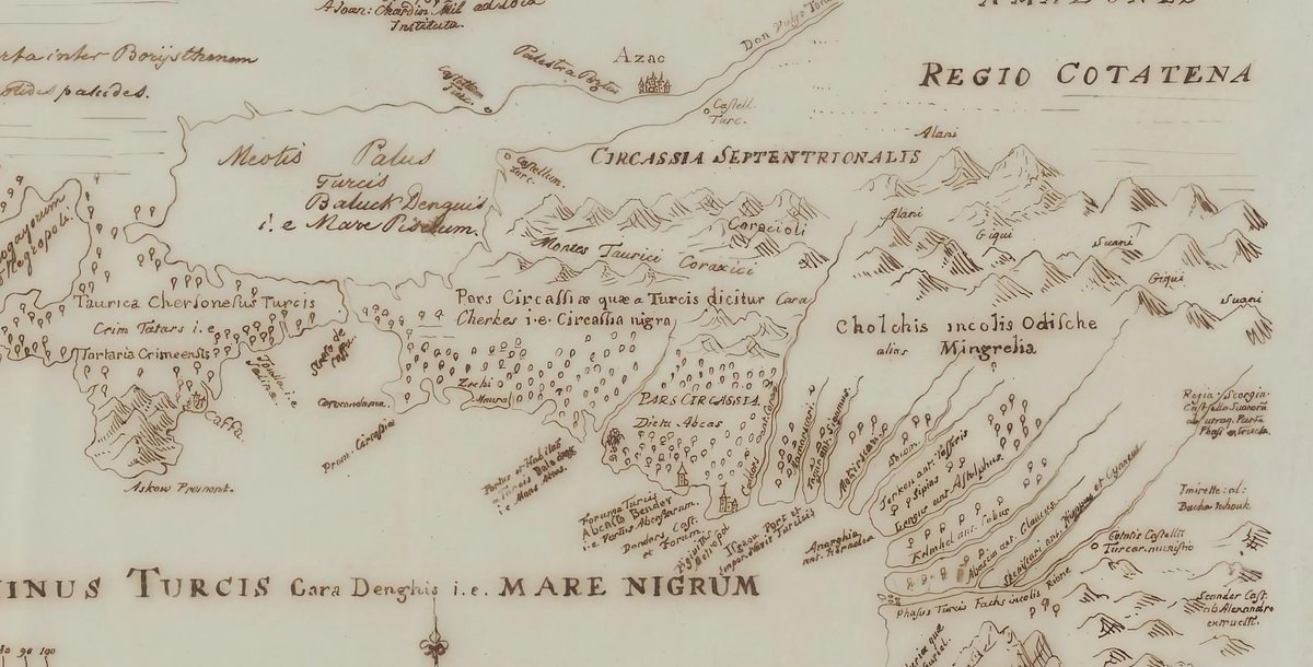 AbkhazWorld's tweet photo. "Pontus Euxinus Turcis Cara Denghis i.e. mare nigrum." by Jean Chardin (1643 – 1713)
Black Sea, known as "Cara Denghis" [Kara Deniz] in Turkish. Jean Chardin (1643 – 1713)

#Abkhazia #Abcas #Abcassa #Circassia #Circassi #Cherkes https://t.co/t7vECH7jxt