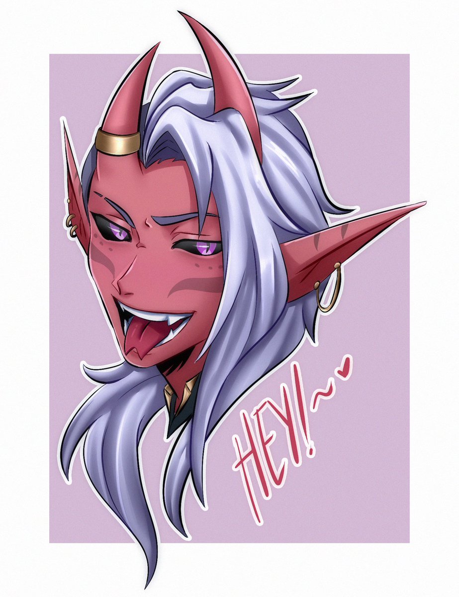 been a bit busy but I had a bit of down time and decided to draw my Tiefling bard OvO #DnD