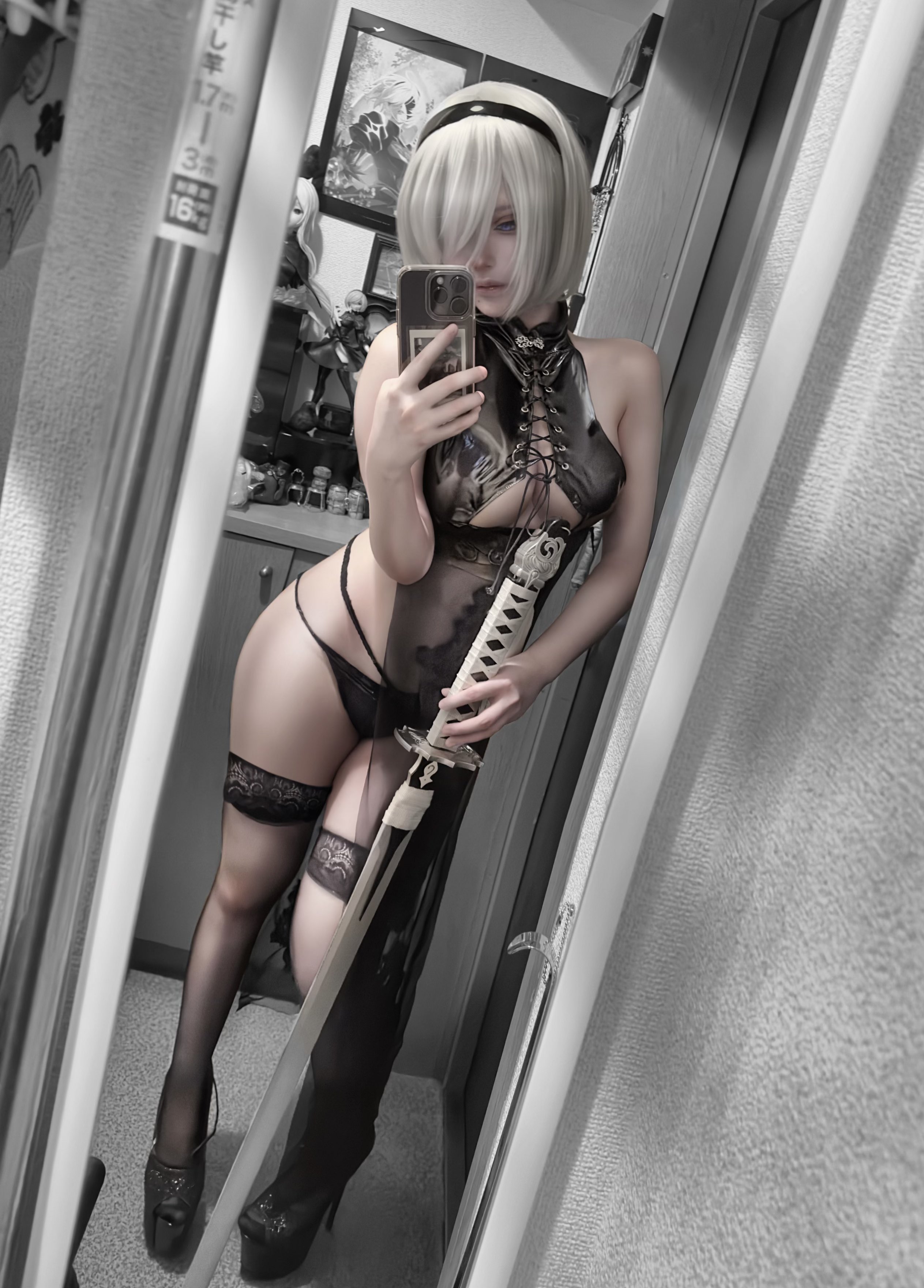 露出コスプレイヤー 肌色注意- ̗̀⚠︎ ̖́- 去年フォロワーさんにプレゼントして貰った🎁 チャイナ露出多すぎたけど、2Bだといけると思ったദി  ᷇ᵕ ᷆ )🤍 #ニーアアニメくじ #ニーアレプリカント #ニーアオートマタ #NieR #NieR_Automata #コスプレイヤーさんと繋がりたい  ...
