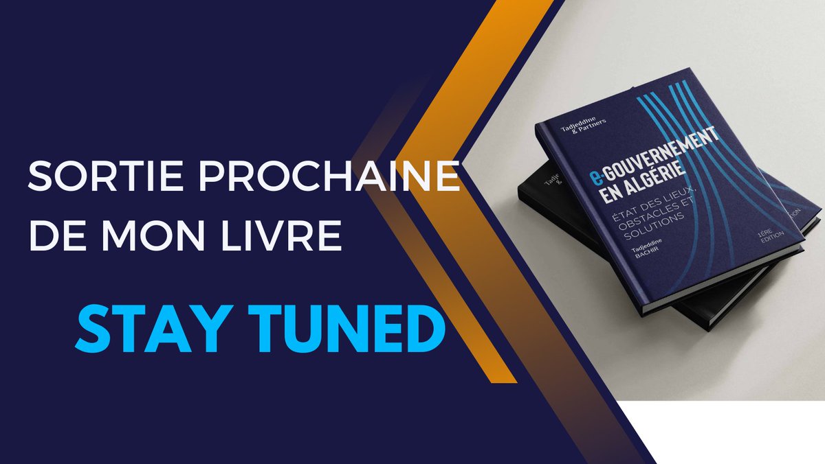 Je suis ravi de vous annoncer la sortie prochaine de mon livre intitulé
"e-GOUVERNEMENT EN ALGERIE : ETAT DES LIEUX, OBSTACLES ET SOLUTIONS". Préfacé par le père de l'informatique en Algérie le Pr. Youcef Mentalecheta.