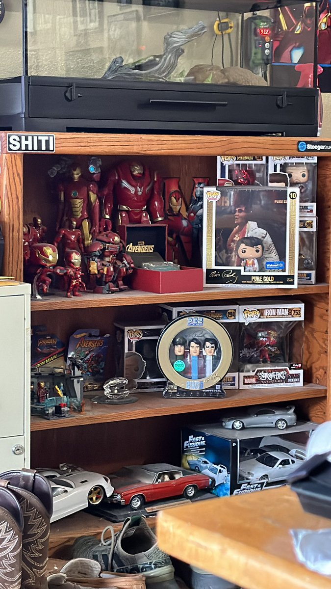 MinerTangents's tweet photo. @HyperchargeGame Iron Man. Also, waited almost a year for the Elvis pop. Pre-ordered it and then Covid happened. https://t.co/L5lq29zo1V