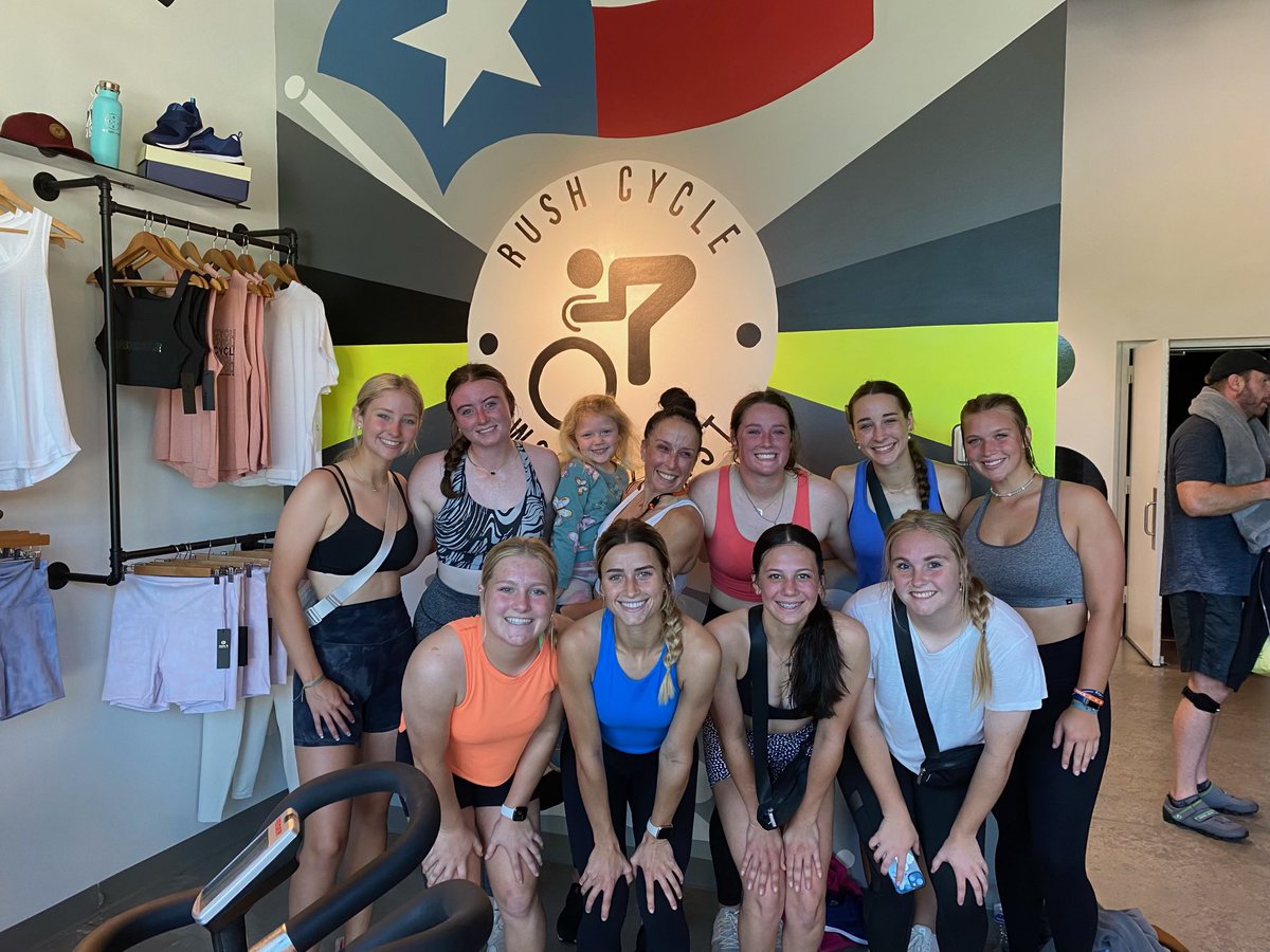 These girls had a late night competing on the field and still got up for an 8am cycle class. Oh and they loved their instructor <a href="/kelmegp/">Kelly Potter</a> 

<a href="/paytonbauer2/">Payton Bauer</a> <a href="/MaggieHayward3/">Maggie Hayward</a> <a href="/avajbrownn/">Ava Brown</a> <a href="/GraceeBrewer_/">Gracee Brewer</a> <a href="/kalee_rochinski/">kalee rochinski</a> <a href="/MjJohnson2023/">Madison Johnson</a> <a href="/madalyndavis_42/">Madalyn Davis</a> <a href="/carmenuribee/">carmen</a> <a href="/addiedavis_10/">Addison Davis</a>
