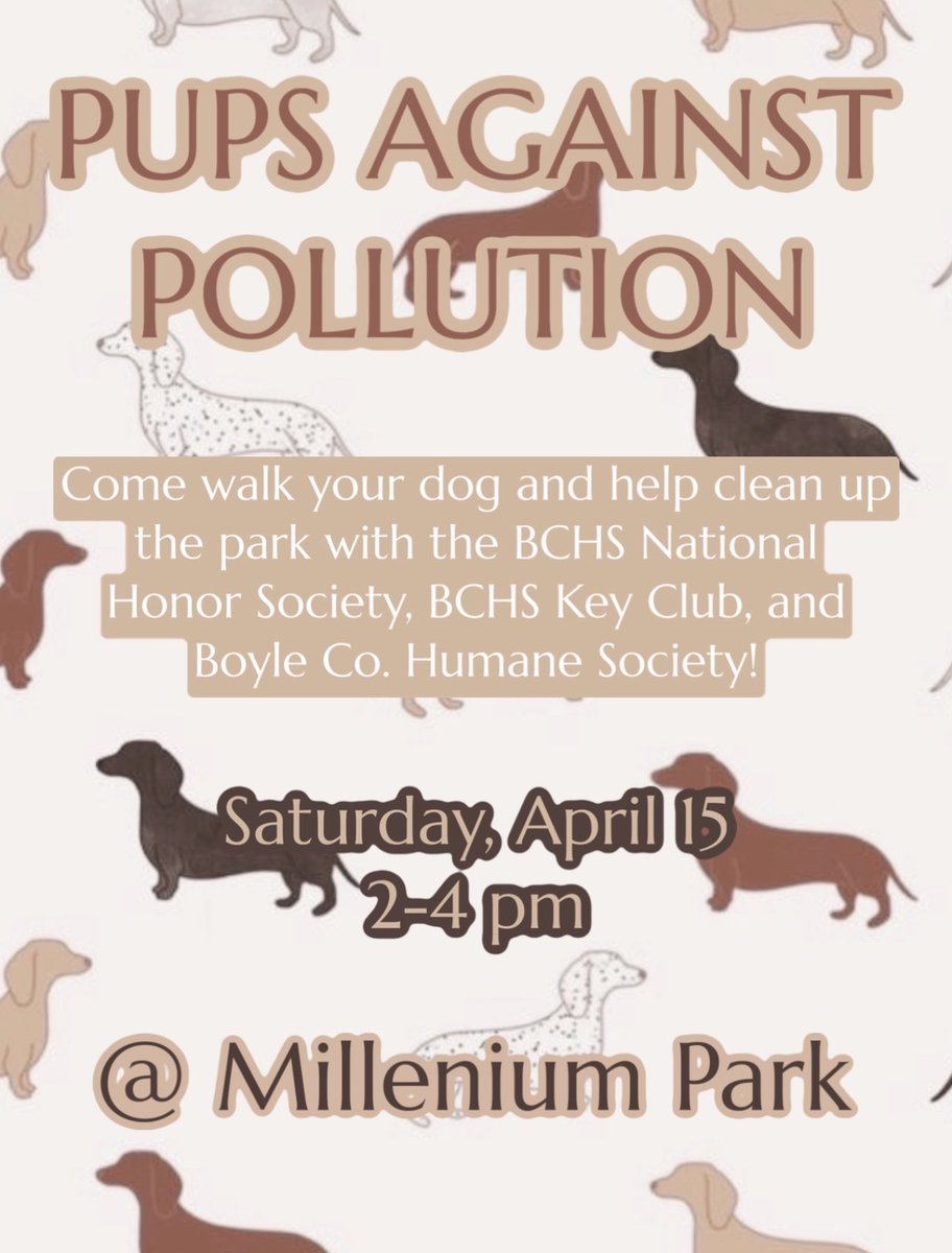 bchs_key's tweet photo. Join us in the park today! @BoyleCoSchools 🐕🗑️🌳 #PupsAgainstPollution #KeyClub https://t.co/5XPw8ElEqM