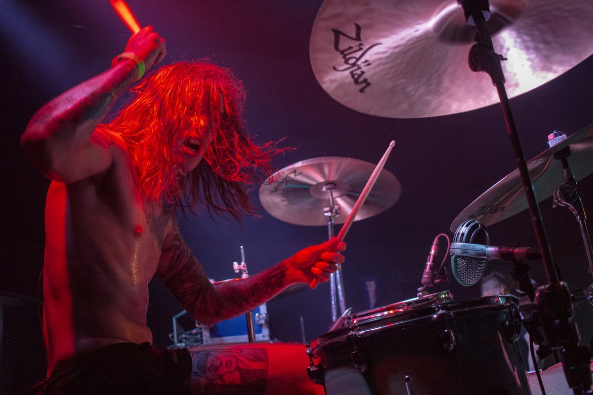 Show our favorite drummer some love today, fam. Happy birthday, @jeremy__bryan! 🖤🥁🤘 📸 Photo by @thrillhxuse 📸