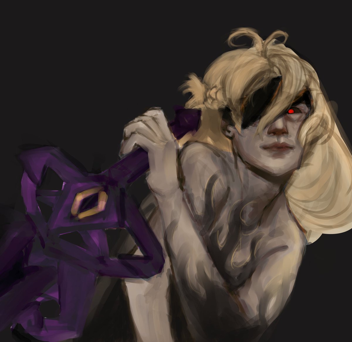 showsiick's tweet photo. i don't think I'll finish this but i wanted to draw subject 2/dorian as a2 from nier automata https://t.co/ePdg1DmSZ1