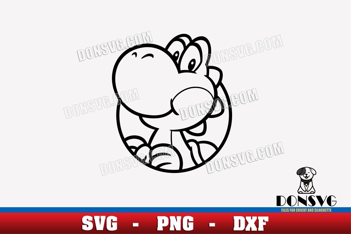 DonSVG Files Online on Twitter: "Circle Yoshi Outline SVG Cutting File