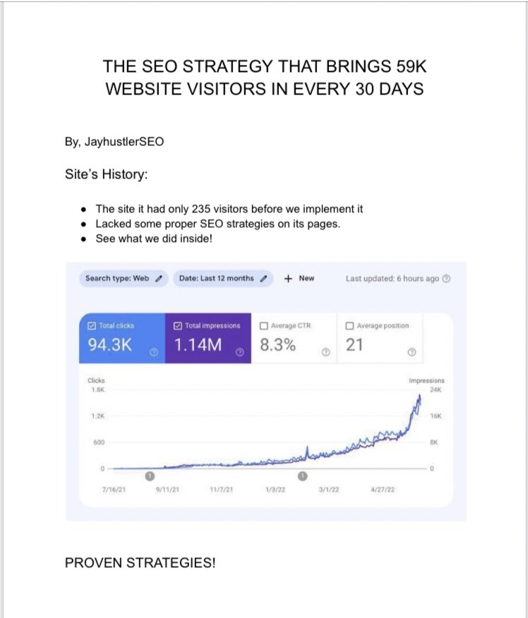 jayhustlerSEO's tweet image. Got so many Dms recently on How to bring Google’s website Free traffic.
Well, I’ve created an entire Blueprint that helped 107 sites so far.
Like this post, RT & Comment “SEO” to get it (Limited Copies)