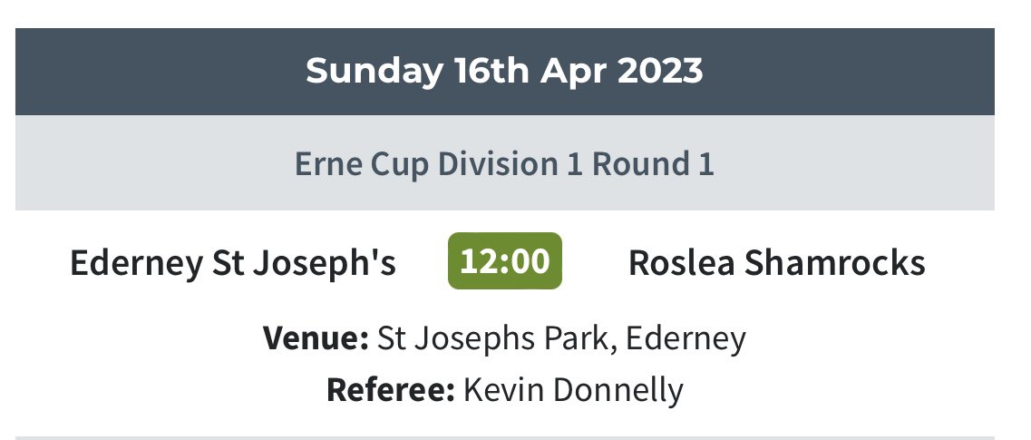 Roslea Shamrocks GFC tweet media