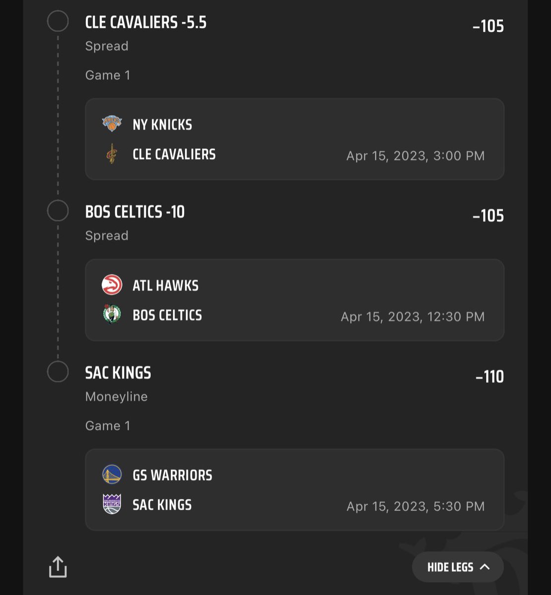 Johnnybutleriii's tweet photo. Welp hereโs to the start of the #NBAPlayoffs
Whatcha think #gutterbets ? https://t.co/MdPCTKiyHx