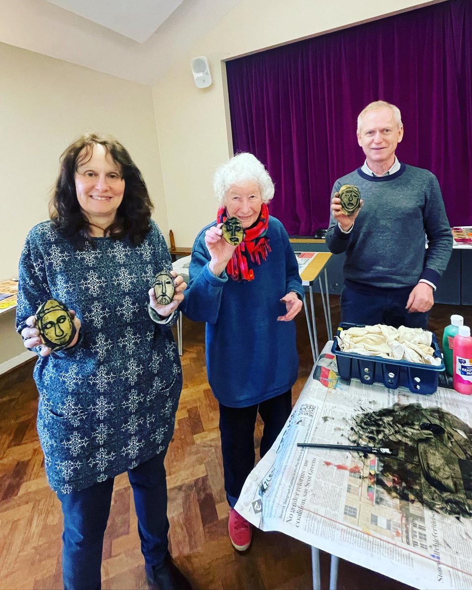 BerghApton's tweet photo. A busy day getting creative! Today members of the Bergh Apton Community Arts Trust made 200 prints of Non, Neb and Luck! #printmaking #nonnebluck #berghaptoncommunityarts https://t.co/vVCTHlJjWl