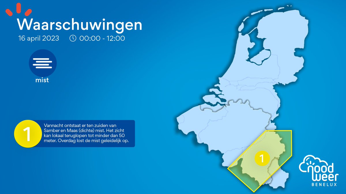 NoodweerBenelux on Twitter: "Opgepast als u vannacht of morgenochtend