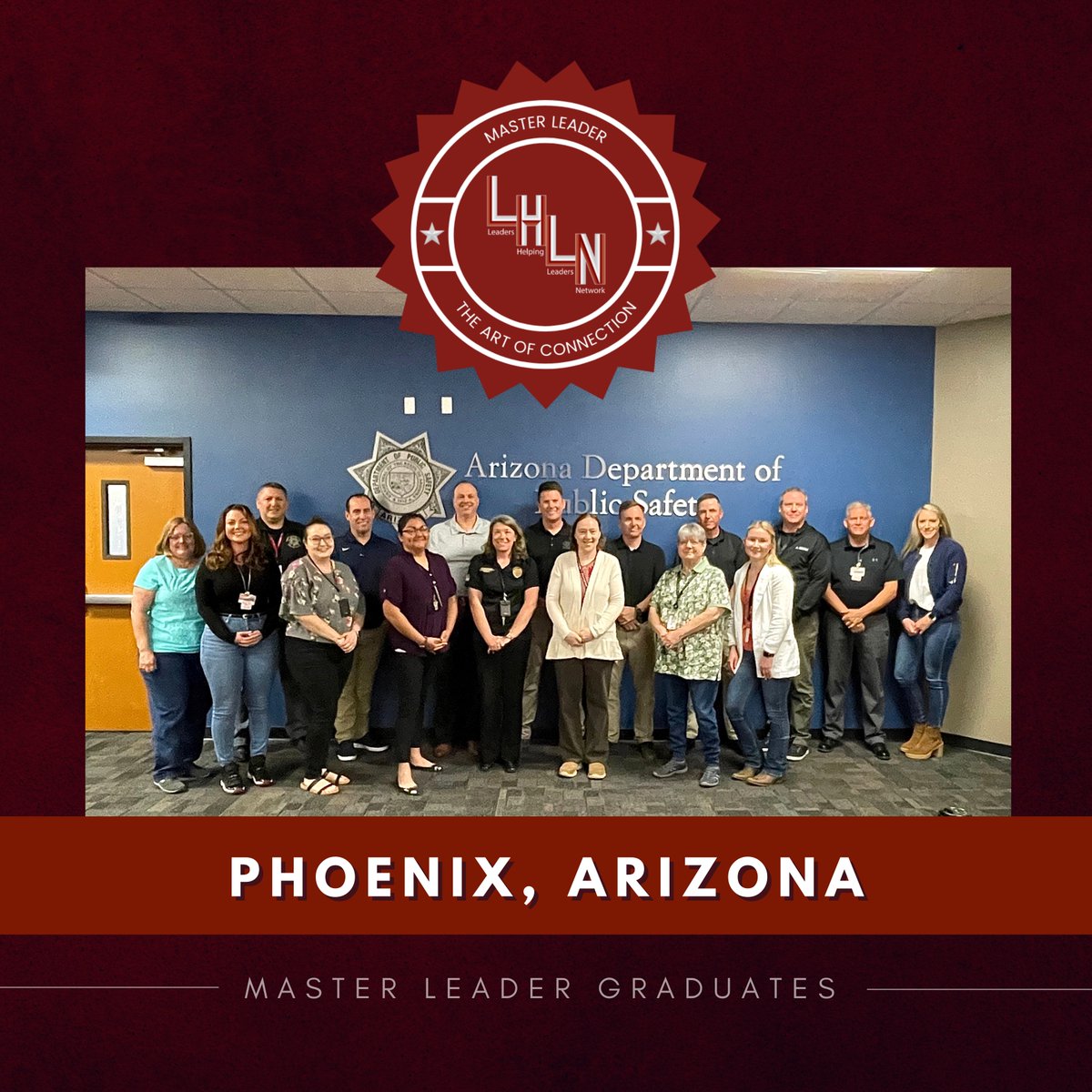 lhlnetwork's tweet photo. Congratulations to these Master Leader graduates from AZDPS in Phoenix, AZ! What a great week with this group learning all about connection within leadership.
Go to (https://t.co/cvetp0Xtlw) to learn more about this class!
#masterleader. #leader. #leadership. #leadershipclass. https://t.co/6XGcYutRR3