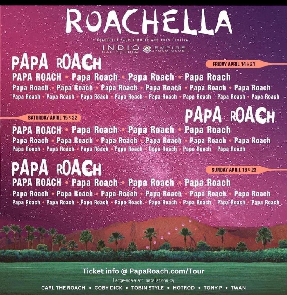 ThingsBandsSay's tweet photo. #ROACHELLA https://t.co/PPx9rqF8FG