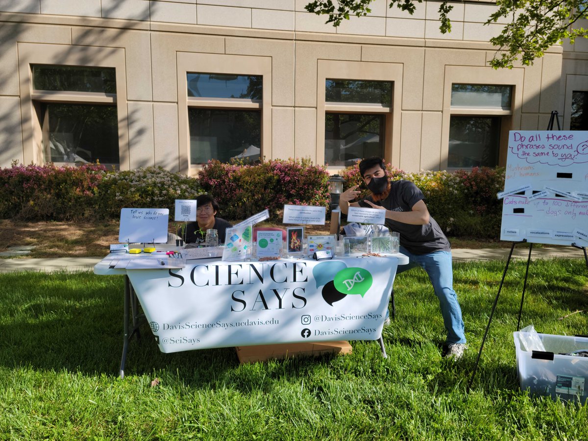 SciSays's tweet image. Happy #PicnicDay! Stop by our table if you have time to check out science communication! #UCD #sciencecomm
