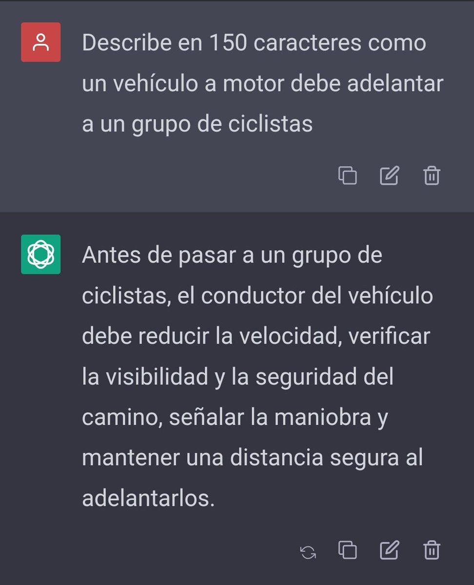 pedrosanch's tweet photo. Si una #IA #chatgpt es capaz de discernir algo tan simple sin ningún tipo de #empatia porque hay tanto #sociopata afeitando y acosando #ciclistas por las carreteras. #ElHombreEsUnLoboParaElHombre y al volante mucho #aniballecter veo https://t.co/T5NdakFhi3