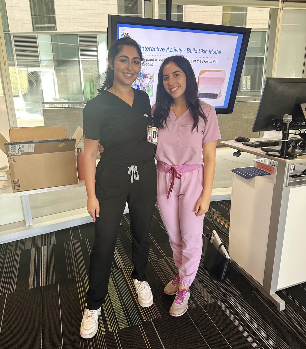 taraghal's tweet photo. Had an awesome morning with @AdinaRGreene leading a “build the skin” activity and teaching high schoolers sun safety tips! ☀️ #dermtwitter https://t.co/lDjpl86OfV
