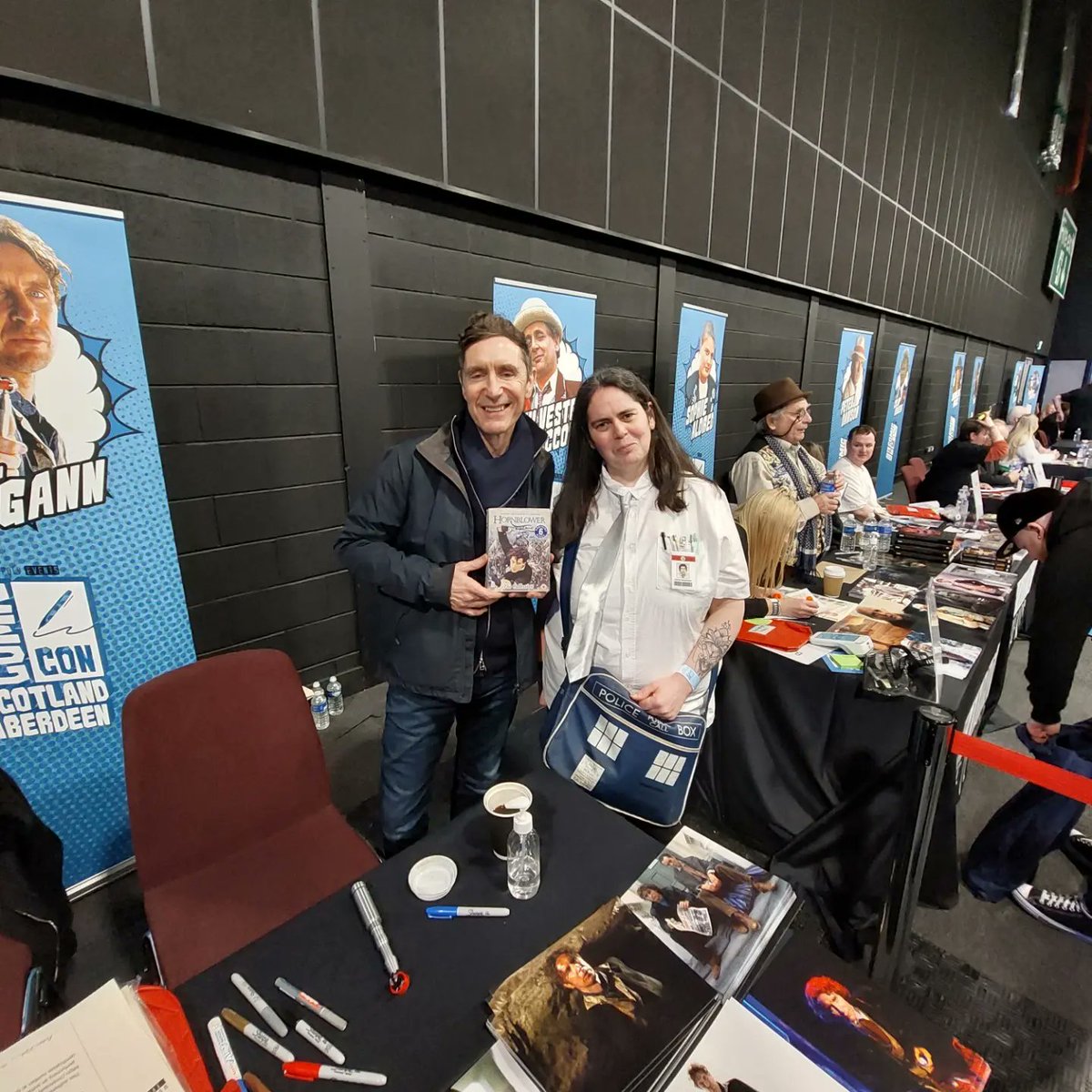 A month ago, I met Paul McGann at #comicconaberdeen I was so nervous about meeting him and he was so nice. He took the time to talk me about Hornblower which I wasn't expecting him to do.