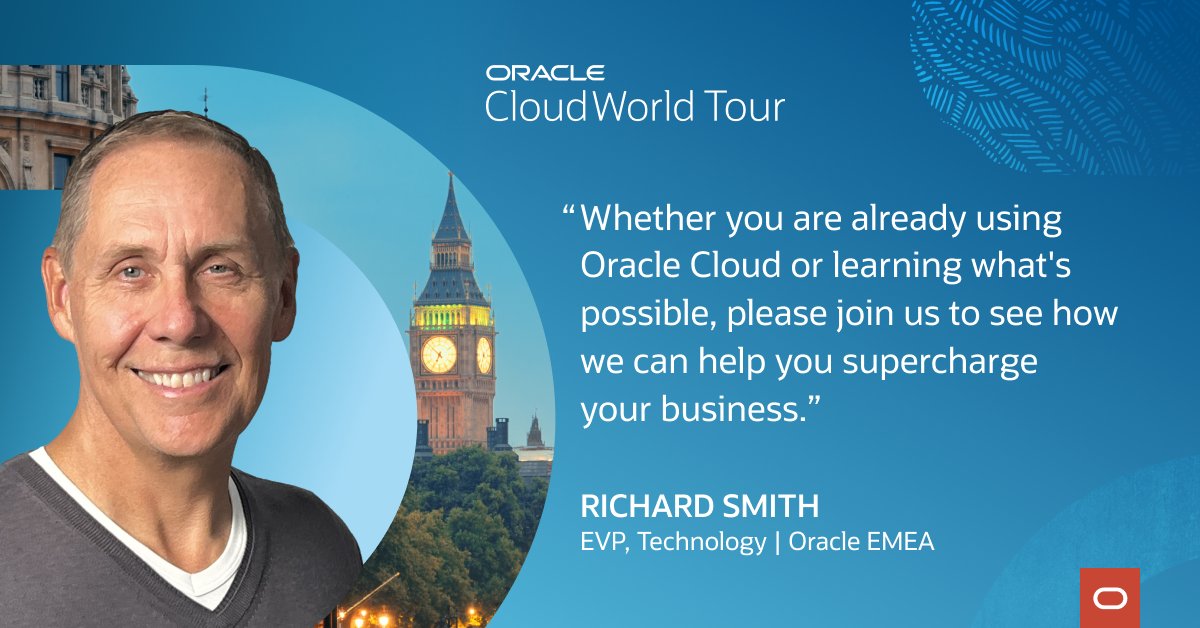 Make sure to register for <a href="/Oracle/">Oracle</a> #CloudWorld Tour London to learn how Oracle #cloud is transforming the world of sports by helping create winning strategies and predictions. social.ora.cl/6019O31oB #OCW