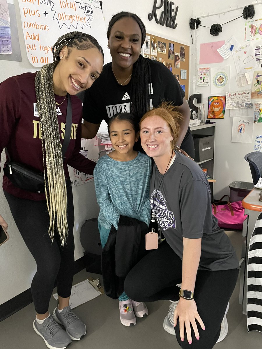 VelasquezFam6's tweet photo. @Rvj512 our baby girl has been  so nervous for the STAAR test. She loves basketball so seeing @TXStateWBB was what she needed. @GabbyStandifer thank you. https://t.co/3BYW7qRmdo