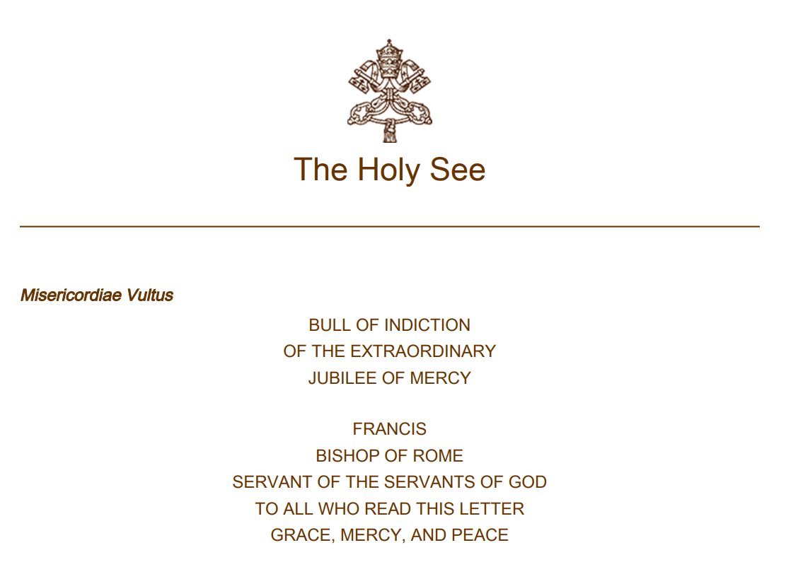 Don't forget to tune into "The Kinship of Catholics &amp; Jews" on WSOU 89.5 FM this Sunday, April 16, at 11:00 a.m. (ET). l will offer commentary on Pope Francis' papal bull of indiction, "Face of Mercy."
