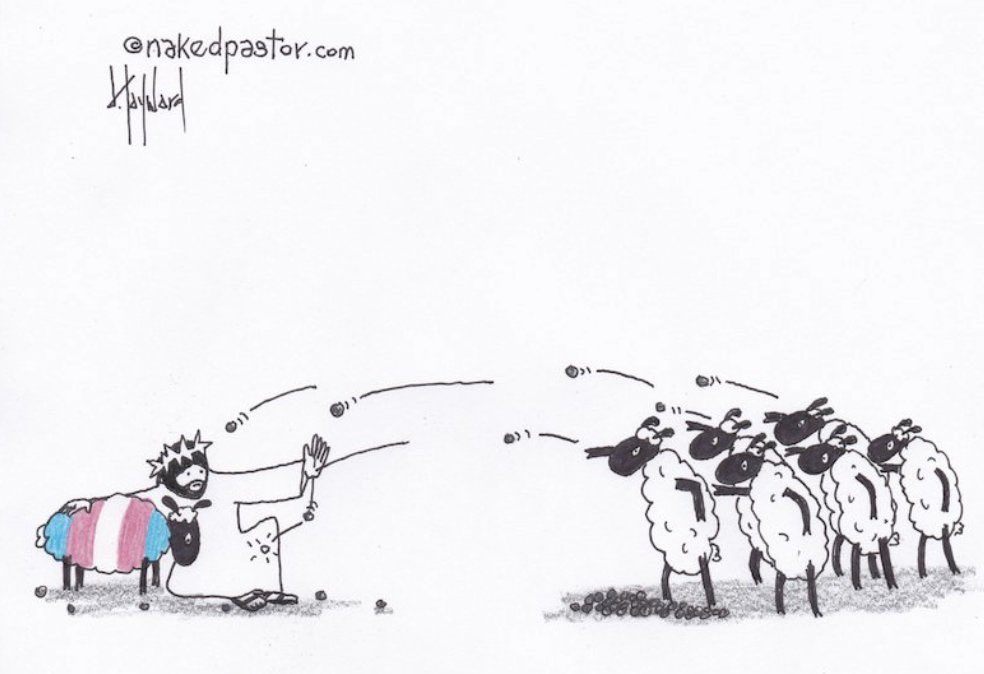 LiminalRJ's tweet image. This picture embodies what trans folks need from Christian faith communities. Follow Jesus like this. 

Mad props to @nakedpastor