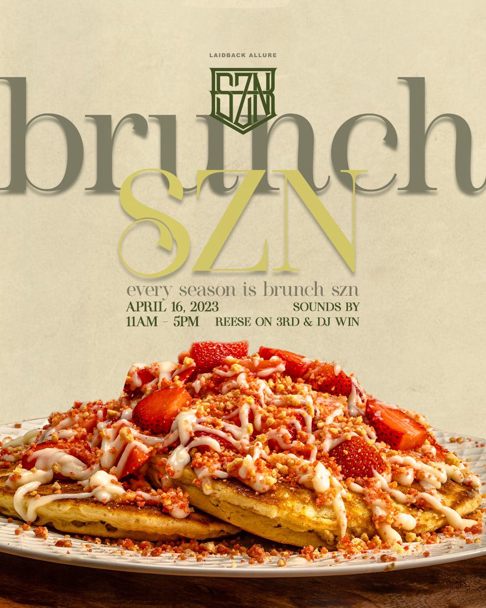 LaidbackAllure's tweet photo. every season is brunch szn! 

We’re back with our popup brunch this Sunday! 🍽️🥞🍓 https://t.co/sDpnfmr7O9