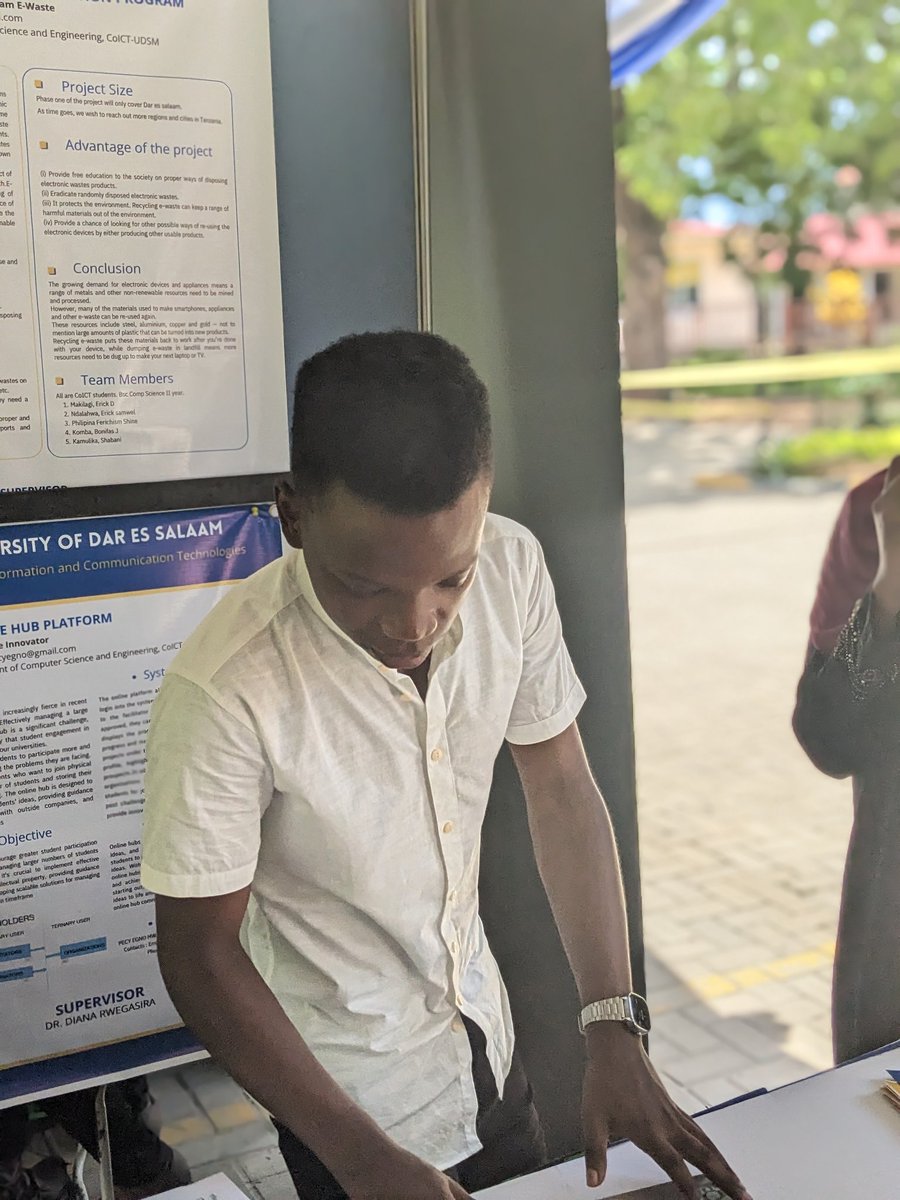 team_ewaste's tweet photo. We participated in the 8th UDSM Research and Innovation Week exhibition held on 12th to 14th April, under the theme "Impactful for Social-Economic Well-Being in Tanzania." We were showcasing our electronic waste eradication program. https://t.co/YBHueqPKok