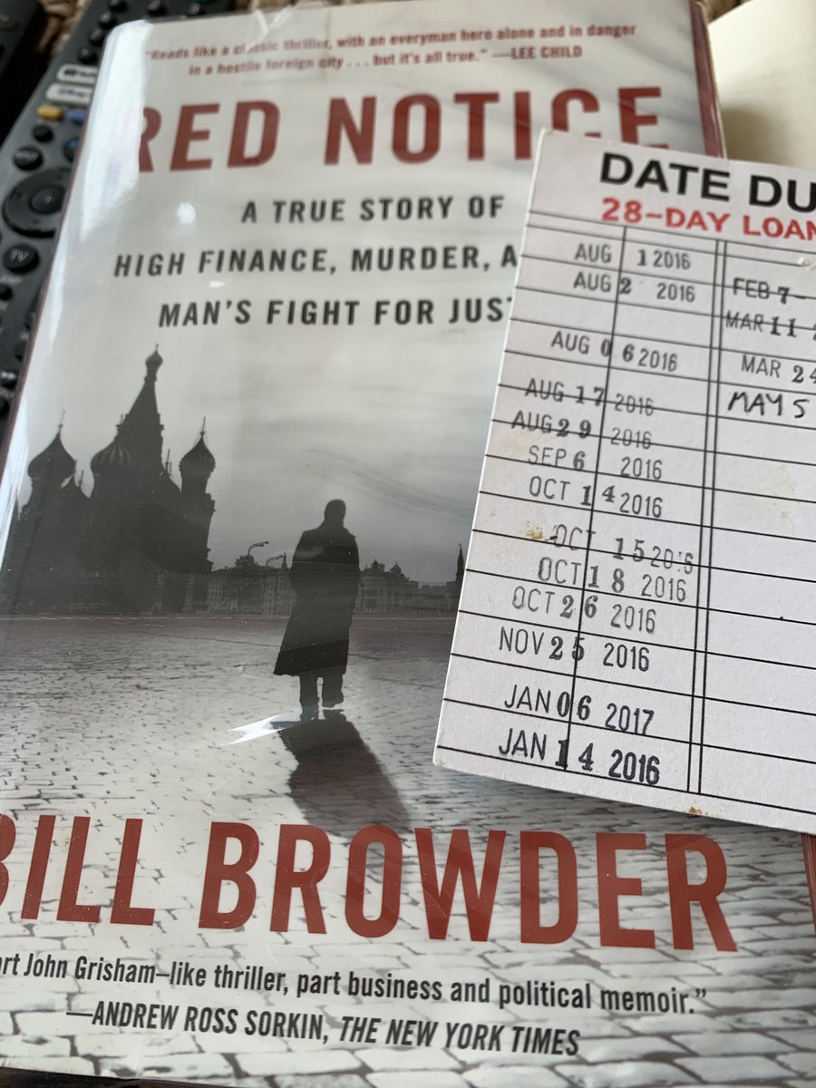 morchard2754's tweet photo. Just finished ⁦@Billbrowder⁩ gripping book Red Notice from the @Bermuda library. A must read.  About to start Freezing Order. And he’s still standing up to injustice and financial crime against political thugs &amp; bullies. What a life journey!! https://t.co/TkYde4xjOE