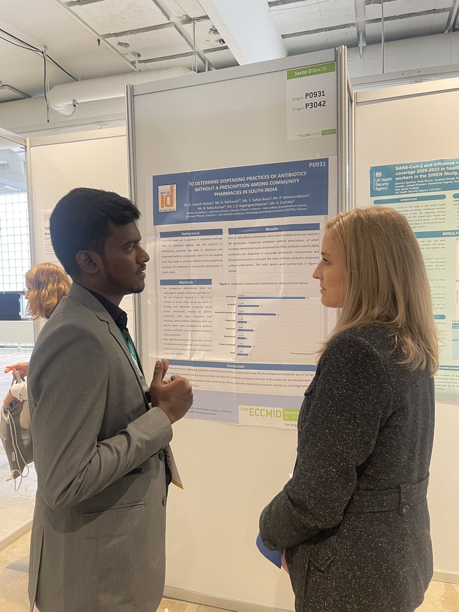 RatheshJr's tweet photo. Absolutely grateful  to present my poster here at  #ECCMID2023 thanks to @e_charani  @chbonaconsa76 and @ESGAP_ABS for the grant which made my travel easy ❤️ https://t.co/gETnovGuO3