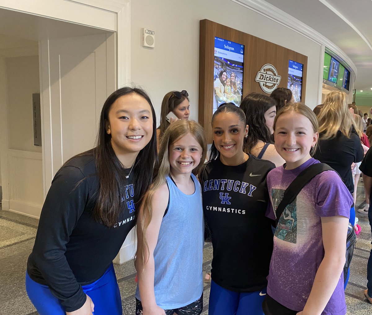 jbkarobson's tweet photo. The sweetest!  The best!  #ncaagym 
Loved these girls!  Thanks for making our day!!! https://t.co/sqNADbTHAL