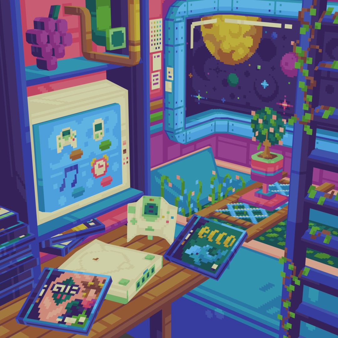 retr0grape's tweet image. ドリームキャスト🎮🍇
°
#aseprite #3dmodeling #lowpoly3d #space #dreamcast #sega #lowpolyart #pixel #pixelart #digitalart #art #illustration #artwork #pixelartist #pixelartday #pixelscene #vaporwave #retro #retrogames #gamepad #console #pixelaesthetic #ドット絵 #ドットの日