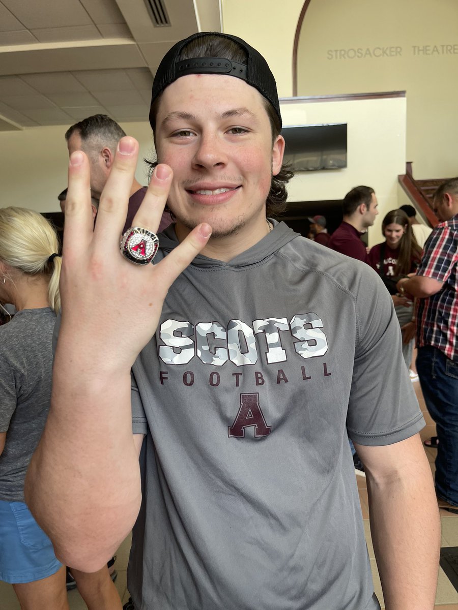 Congrats to Steven Lambert, SC Class of 2022, and the Alma College Scots for earning the MIAA Football Championship! Way to work, Stevie!
