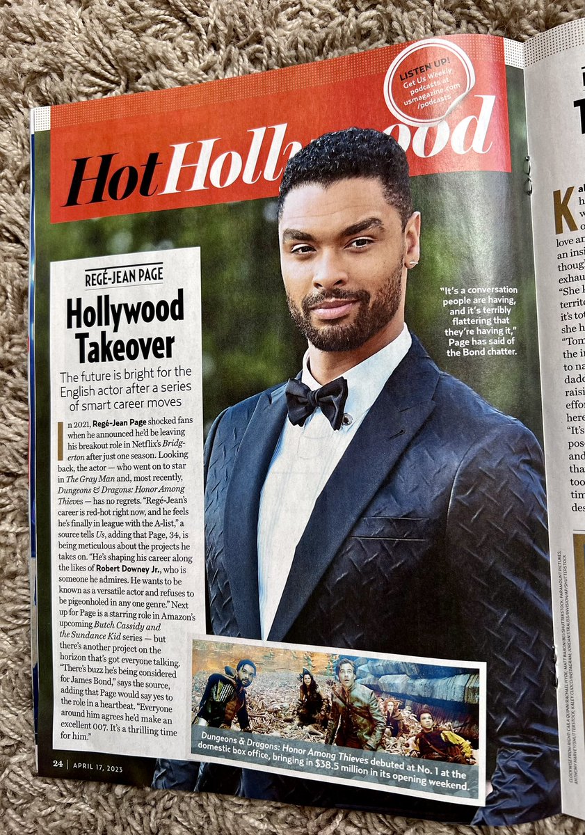 NicoleBdorf's tweet photo. #HotHollywood: always happy to see Regé-Jean Page featured in a magazine 💫���🔥 #RegeJeanPage #DnDMovie #Magazine #Hollywood 📸: me https://t.co/A3L2aBJ6pn