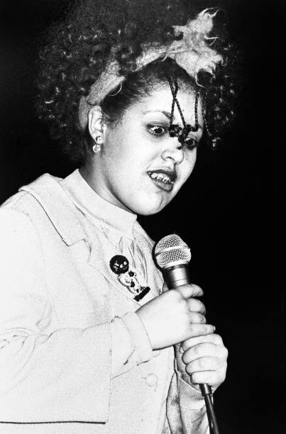 Gracro5's tweet photo. Poly Styrene of X-Ray Spex, at the Roundhouse, Camden, London, England, 15th January 1978.
📸 by Gus Stewart. https://t.co/7aXGd7B7Gr