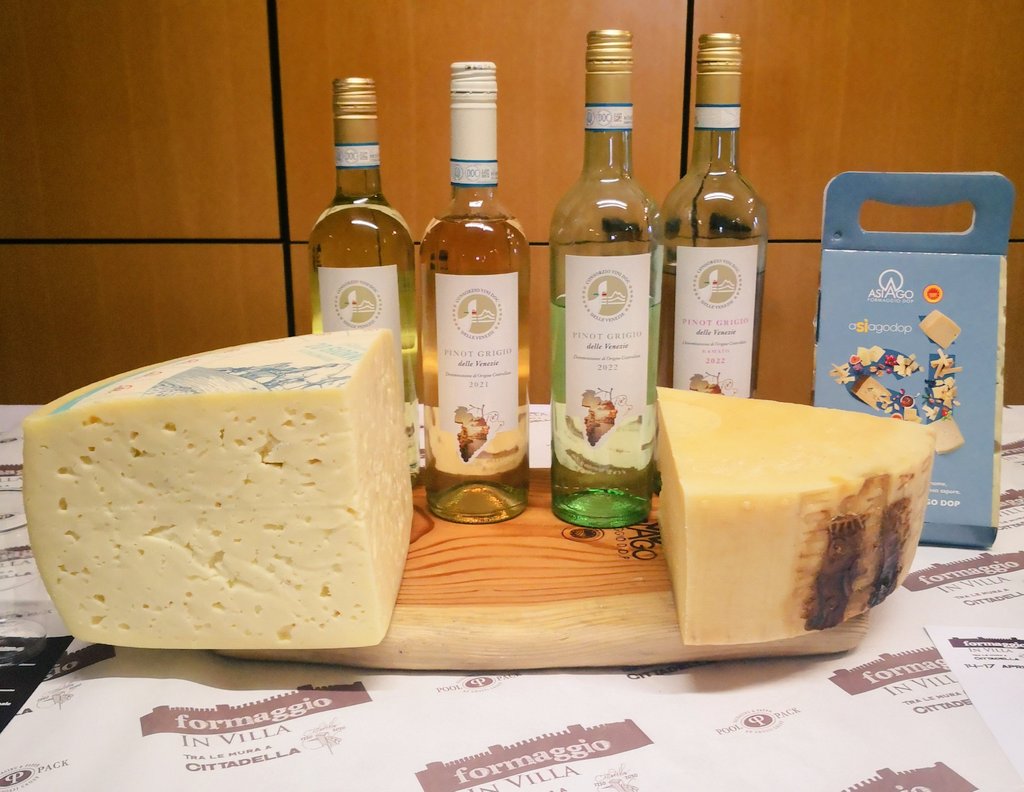 Asiago_cheese's tweet photo. #FormaggioinVilla scopre l'abbraccio tra il formaggio Asiago e il Pinot Grigio delle Venezie DOC.  #masterclass #aperitivo
#síasiagodop #AsiagoDOP #Cittadella #wine #pinotgrigio https://t.co/dA7TpHBguQ