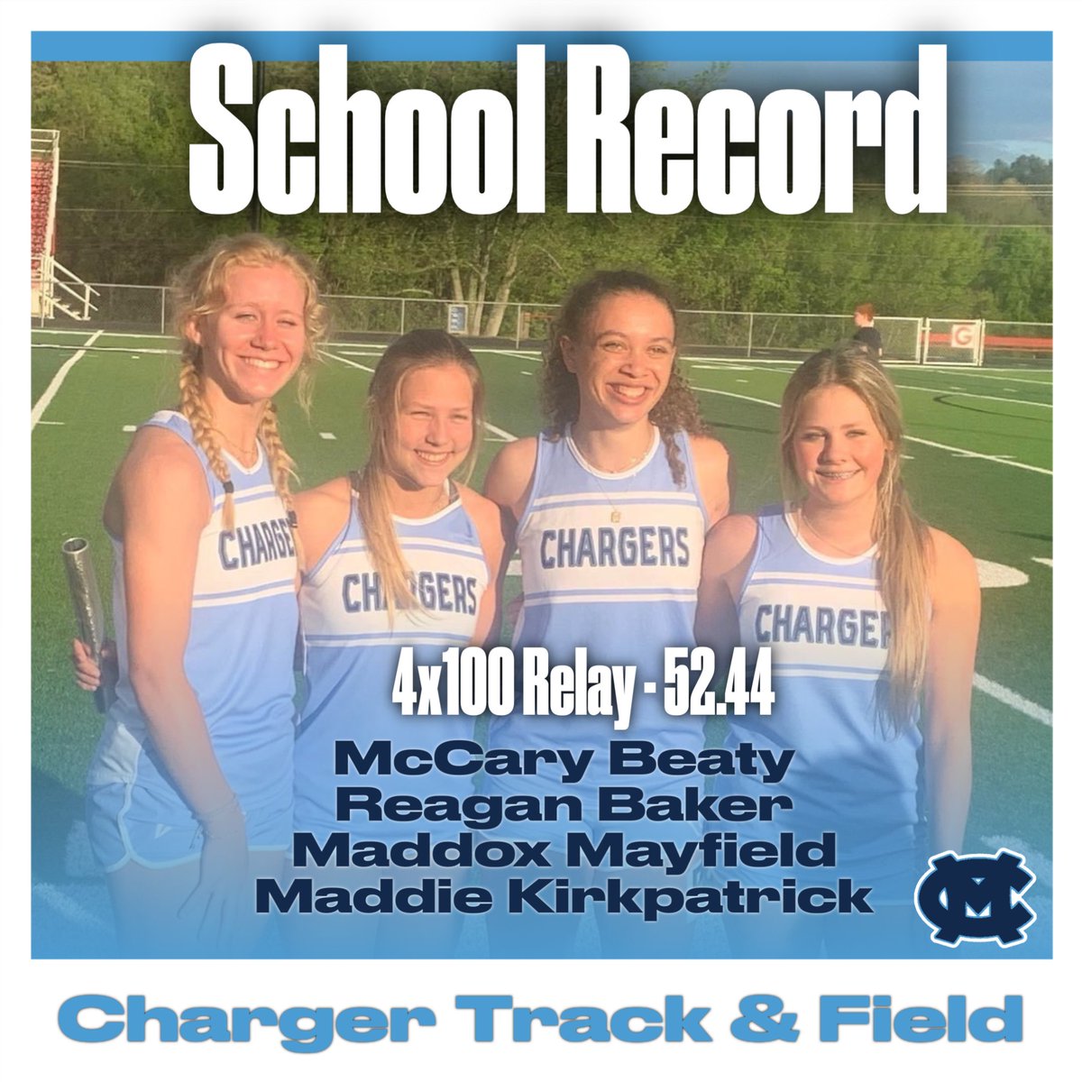 CHSwarhorse's tweet photo. Down goes another school record!!! The 2023 Track &amp; Field team is 🔥🔥🔥!!! https://t.co/7gJNeKluOW