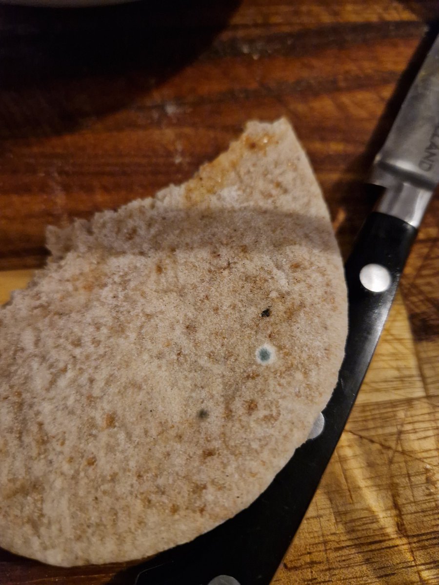 LaursShaw's tweet photo. @goustocooking we've come to our last meal of our first box, we've enjoyed most...but the mould on the pitta bread was a disappointment to be honest. https://t.co/Q1z4Kcwcz6