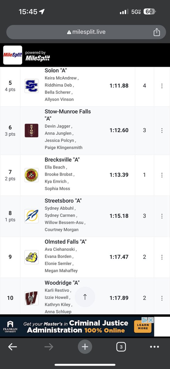 OHMileSplit's tweet photo. Girls 4x100 shuttle hurdles results #WJrelays2023 https://t.co/3urDiF6OyL