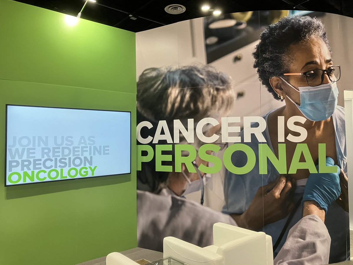 PersonalisInc's tweet photo. Our booth (1365) is set up and ready to go! Stop by starting tomorrow at #AACR23, April 16th, and learn about our innovative solutions. #PrecisionOncology #Genomics #CancerisPersonal https://t.co/wPowTUaJN4
