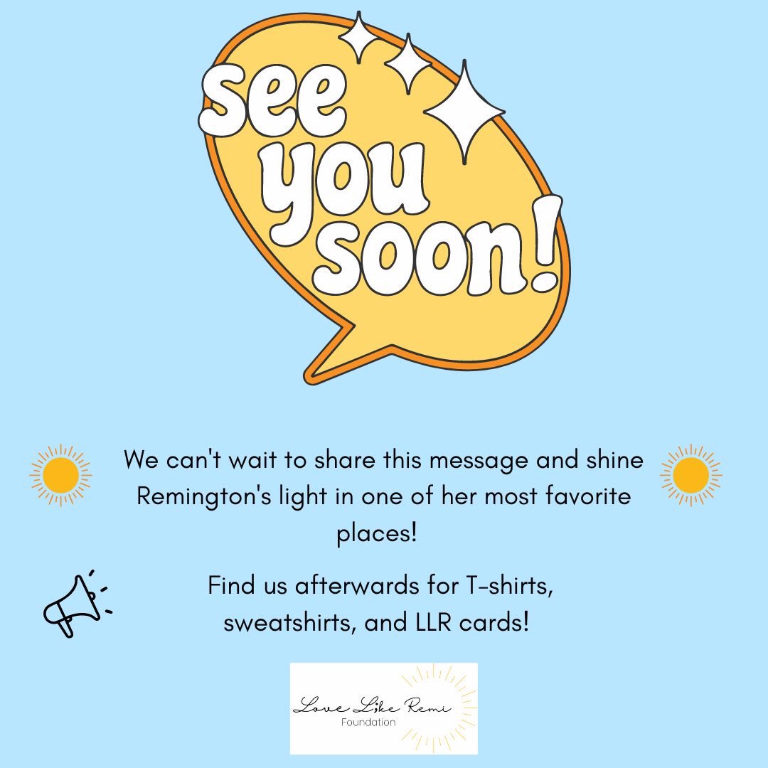 ‼️ To our Jayhawk friends, family &amp; more:
* This Tuesday, April 18th, come see us in the Jay room at the Kansas Union to hear a message about the Love Like Remi Foundation.

We are so excited to see you there!❤️💙

#lovelikeremi #mentalhealthmatters #endthestigma