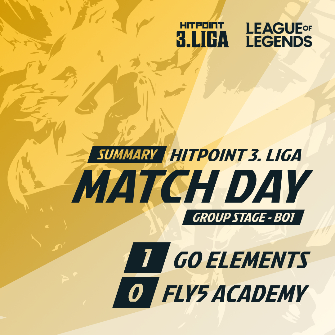 SUMMARY! <a href="/hitpointcz/">Hitpoint.cz</a> 3. league!
Today, we win against <a href="/fly5esports/">FLY5</a> Academy.
Let's go!

#AimForTopAndNeverStop #5EG #GoElements