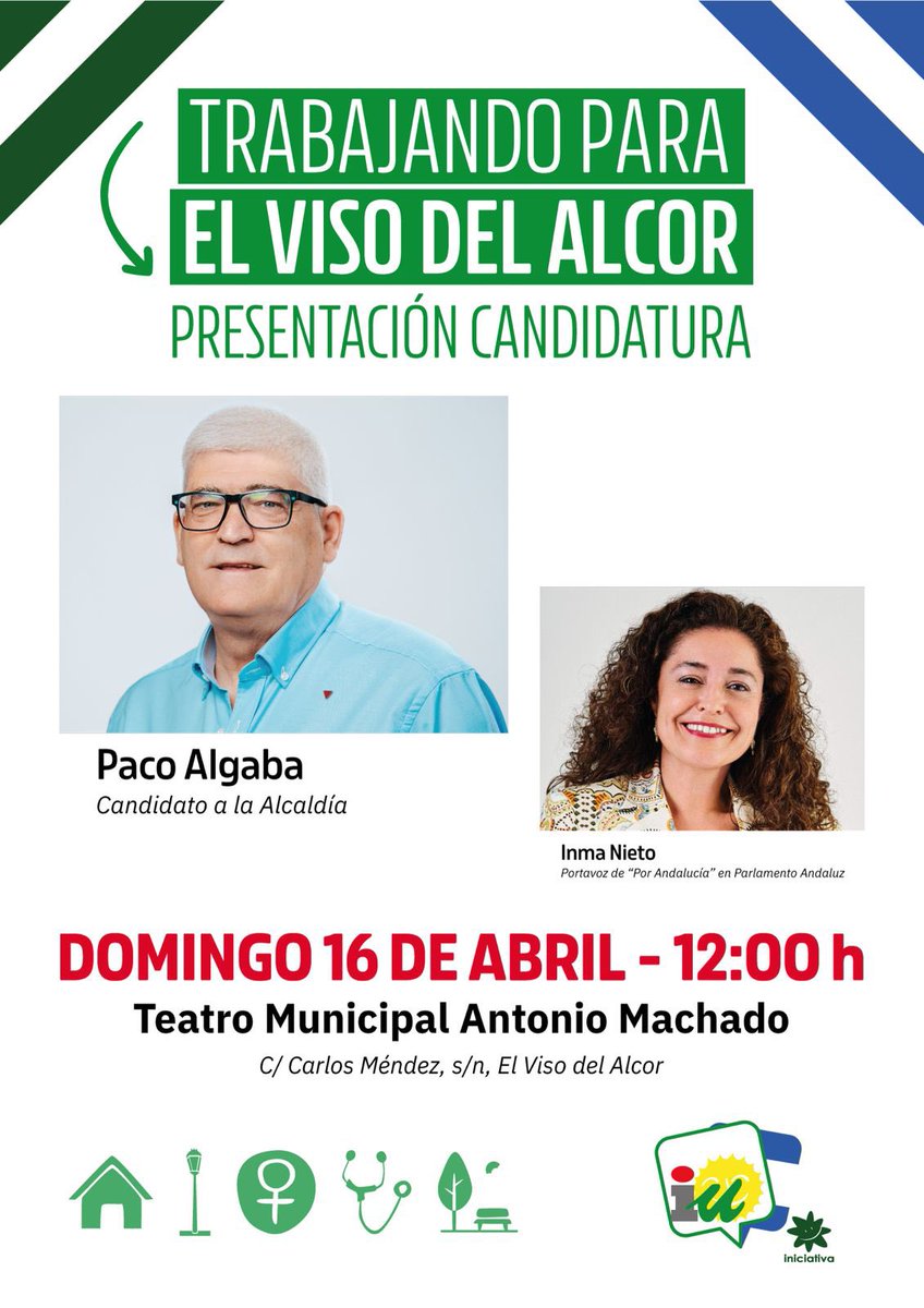 IniciativadAND's tweet photo. Empieza el camino conjunto de @iuelviso y @Iniciativa_SEV para alcanzar el gobierno de @ElVisoDelAlcor_ con #PacoAlgaba al frente de la candidatura #TrabajandoParaElViso con @InmaNietoC apoyando desde el primer momento con su presencia https://t.co/llfQNsDATH