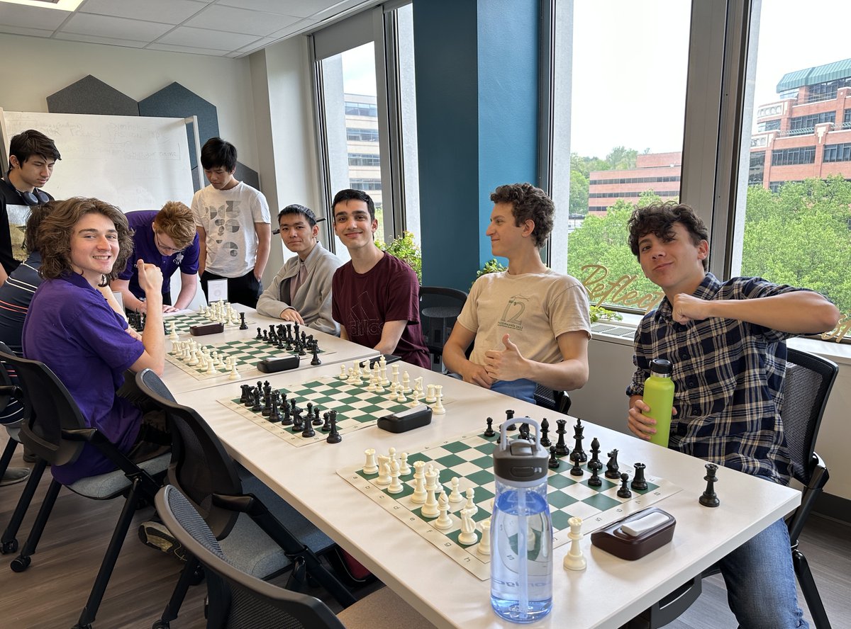 dodecahedra's tweet photo. Bradley, Milan, Joseph, &amp; Zach are competing in the finals of the Metro Area Chess League. Go Blair! https://t.co/yyZ9pZYRE7
