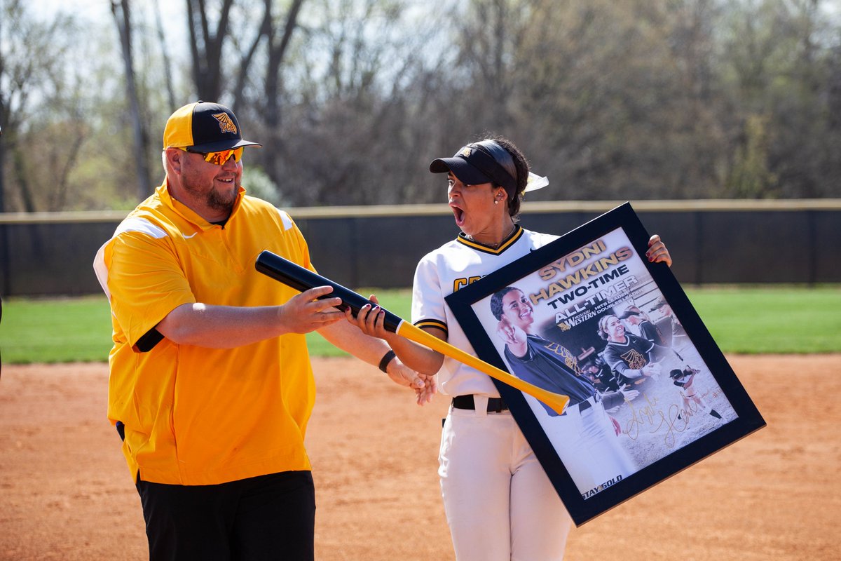 MWSUGriffons's tweet photo. From Griffon to 🐐

Officially enshrined the all-time hits and doubles leader in @GriffonSoftball history. Congratulations once again, @sidkneehawkins!  

#StayGold🔔 | #GriffUp🦅🦁⬆️ https://t.co/LIIyEOtCuZ
