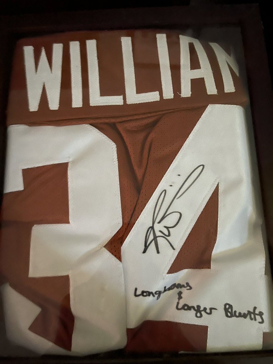 SteveFight's tweet image. My signed Ricky Williams jersey. Longhorns and longer Blunts 😂