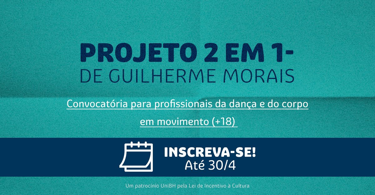 Para nós, arte é sinônimo de vida, cultura e beleza! Por isso, aqui sempre realizamos iniciativas que valorizem os artistas. 

O Projeto 2 em 1 é uma amostra disso! Este é um patrocínio do UniBH pela Lei de Incentivo à Cultura. 

Saiba mais e inscreva-se: <a href="/proj/">Project</a>.2em1
