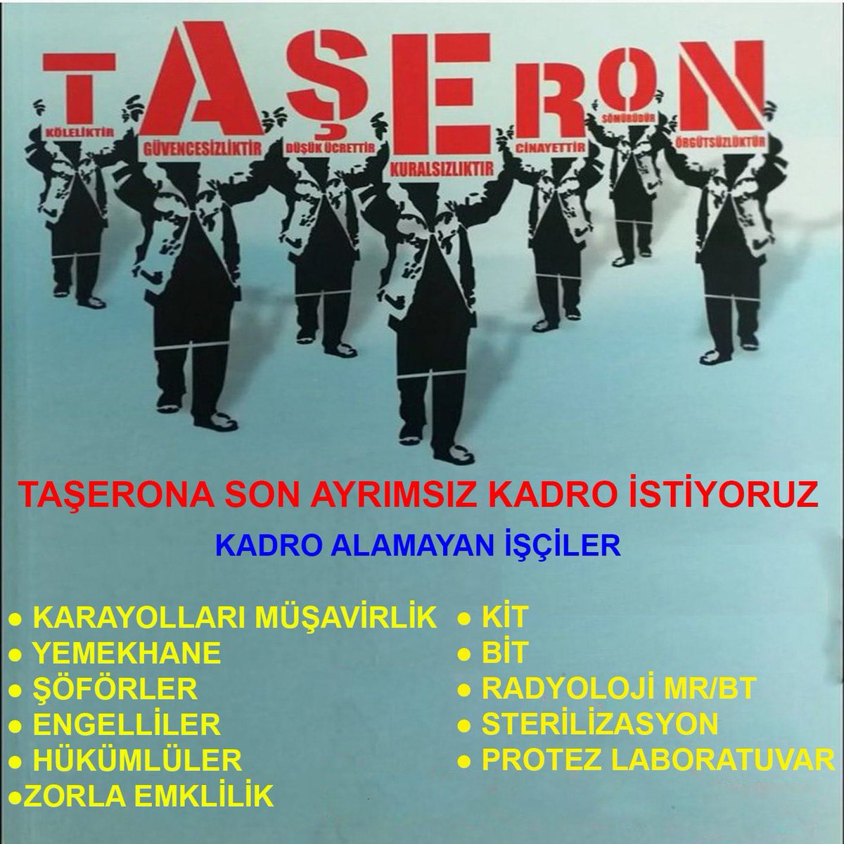 Atanamayan Öğretmenler
📍Uzman Çavuşlar
📍Kamuda Yardımcı Sınıflar
📍Bekçilerimizin Hakları
📍Taşeron İşçi
📍Polislerin ve Korucuların Talepleri
📍Staj Mağdurları
📍Kamu Mühendisleri
📍Doktorlarımızın Sorunları

Bunları Meclis’te gür bir sesle Türkiye’nin gündemine taşıyacağız!