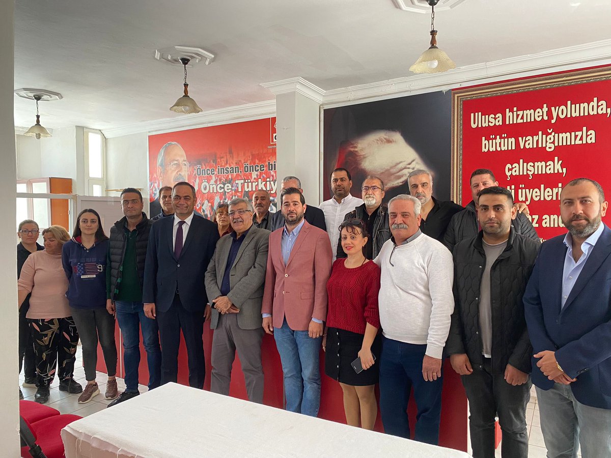 sencercem's tweet photo. CHP İl başkanımız Hakan Tiryaki,Milletvekili adayımız Gökhan Özer ve İl yönetimi ile İskenderun İlçe örgütüne ziyarette bulunduk.İlçe başkanımız Yusuf Mansuroğlu ve ilçe yönetimine ilgilerinden dolayı teşekkür ederiz. https://t.co/yq7hIFnvm1