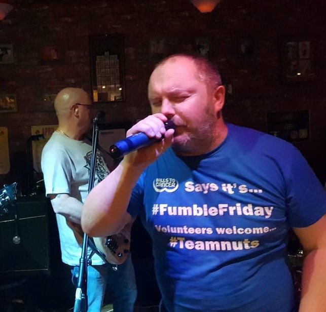 I’ve been a supporter of <a href="/Ballstocancer/">Balls to Cancer</a> for several years. Every Friday if we had a gig I’d wear this T(a super special 1 of a kind they did for me). They are really needing some support just now so please help if you can. #teamnuts